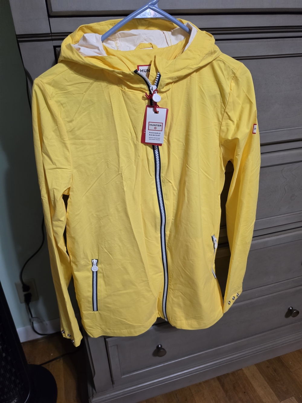 Hunter Kids' Yellow Packable Hooded Jacket